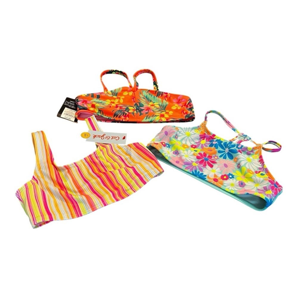 Bundle Girl's Swim Tops Size L
